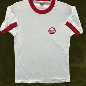 TRUE VINTAGE GRAIL RARE 1970s Shell Oil Co. Ringer Tee - Modern XS/S